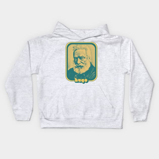 Victor Hugo /// Retro French Writer Fan Design Kids Hoodie by DankFutura